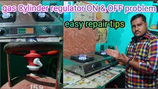 gas stove regulator Off on fire problem repair Solution Hindi 👌💯👍 [upl. by Eeb]