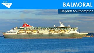 Balmoral departing Southampton 16042016 [upl. by Solakcin122]