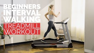 20 Min Interval Walking Treadmill Workout for Beginners [upl. by Nahshun218]