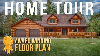 Tour A 2000 Square Feet Award Winning Log Home Part 1 [upl. by Feodor]