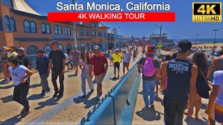 Santa Monica Pier Walk  4K Walking Tour  Iconic California Landmark [upl. by Aihsyak684]