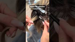 Latest hair extension method reuse your previous hair extensions hairtutorial hairup hairtok [upl. by Ott772]