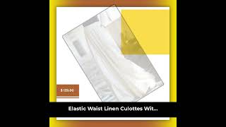 Elastic Waist Linen Culottes with Retro Wide Leg Style [upl. by Leidag455]