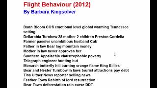 Flight Behaviour by Barbara Kingsolver Hindi Summary [upl. by Nahshun92]