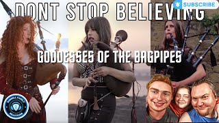 The Snake Charmer Goddesses of the Bagpipes Dont Stop Believin Journey Cover Official Music Video F [upl. by Araet]