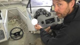 Installing HyDrive hydraulic steering in a boat [upl. by Tatiania997]