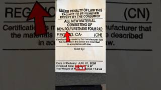 Is It Really Illegal To Remove Mattress Tags [upl. by Zachery]