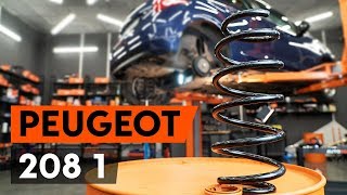 Wie PEUGEOT 208 1 CACC Federn hinten wechseln AUTODOC TUTORIAL [upl. by Ahsitnauq]