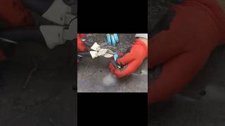 Welding Metal with an AA Battery Core welding weldingtips [upl. by Akvir]