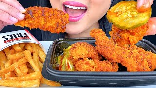 ASMR SPICY FRIED CHICKEN TENDERS from KFC NASHVILLE HOT EATING SOUNDS ASMR Phan [upl. by Lowrie]