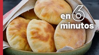 Receta Fácil de Pan Pita en 6 Minutos  Cómo Hacer Pan Pita en Casa ✅ [upl. by Usanis769]