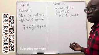 An Example on Finding the Complementary Function in an ODE Repeated Roots differentialequation [upl. by Reddin460]