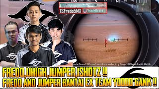 Jumper And Fredo Auto Gelak Dapat Bantai EX Team Yoodo Gank  Uhigh Gameplay  PUBG Mobile [upl. by Llenahc]