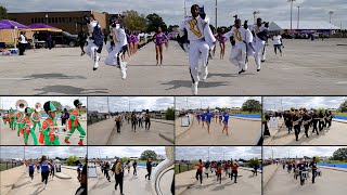 MARCHING IN  High School Day at PVAMU Marching Storm vs Alcorn 2024 [upl. by Attelliw]