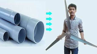 Make Wind Turbine Propeller using PVC [upl. by Enyr]