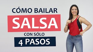 🔵 Cómo BAILAR SALSA paso a paso  TUTORIAL  ¡Aprende 4 pasos aquí [upl. by Leddy]