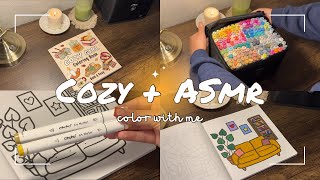 COZY COLOR WITH ME  Asmr marker sounds  Ohuhu alcohol markers  relaxing vibes [upl. by Larimer]