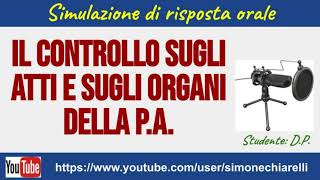 Autoorale il controllo sugli atti e sugli organi 332022 [upl. by Thea]