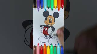 Come Colorare Topolino  Video per Bambini  Tutorial Mickey Mouse topolino mickeymouse [upl. by Ryder]