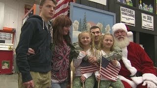 Soldier surprises little sisters for Christmas [upl. by Yarazed]