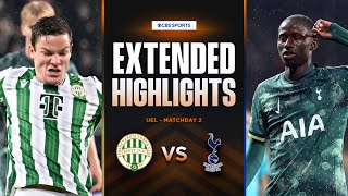 Ferencvárosi vs Tottenham Extended Highlights  UEL League Phase MD 2  CBS Sports Golazo  Europe [upl. by Anel]