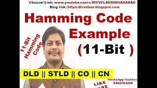 11 Bit Hamming Code  Hamming Code Example  Hamming Code  Error Detection and Correction Code [upl. by Akirahs69]