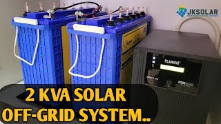 2 KVA SOLAR OFFGRID SYSTEM jksolarsolutionspowersyste6458 [upl. by Bigford588]