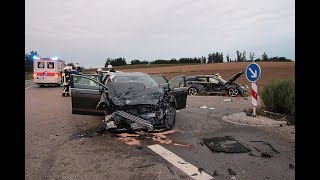 Kreis Günzburg Sieben Verletzte bei schwerem Verkehrsunfall in Bibertal [upl. by Moshell]