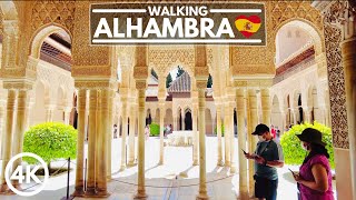 🇪🇸 ALHAMBRA Granada  Most Beautiful Place in Spain  4K Walking Tour 2021 [upl. by Tildy]