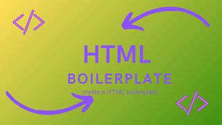 How to create a HTML boilerplate Create HTML boilerplate [upl. by Aicilra]