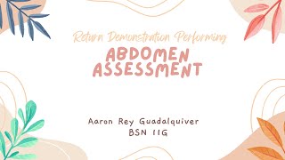 ABDOMEN ASSESSMENT  DDC [upl. by Spada]