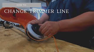 How to Change Trimmer Line on Stihl Trimmer [upl. by Nilya858]