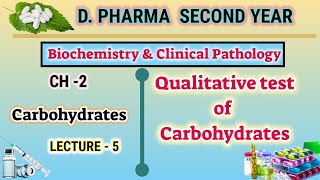 Carbohydrates qualitative test  CH2  L5  Carbohydrates  DPharm second year [upl. by Dione458]