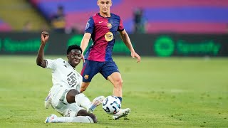 Lamine Camara donne une leçon de football au Barça Monaco vs Barcelone  Match amical [upl. by Nerhtak]