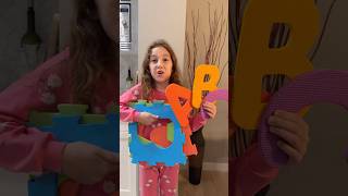 Sierra teaches Rhia ABC letters shorts [upl. by Aisenat86]