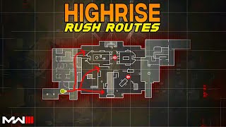 Modern Warfare 3 BEST Search and Destroy Rush Routes on HIGHRISE MW3 SnD Tips [upl. by Mendelsohn]