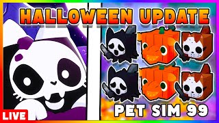 🔴LIVE  PET SIM 99 IS BACK NEW HALLOWEEN UPDATE Pet Simulator 99 Roblox [upl. by Nosac]