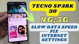 Tecno Spark 30 How To Increase Data Speed Internet Settings [upl. by Idou197]