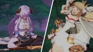 Drowsy Draph Duo Narmaya VS Anila Interactions Granblue Fantasy Versus Rising [upl. by Halimaj]