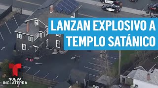 Lanzan explosivo a Templo Satánico en Salem [upl. by Alithea]