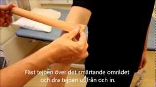 Tejpning vid epikondylit smärta i armbågen [upl. by Halsy]