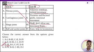 Fibrous joints IAdjacent vertebrae limited movementB Cartilaginous joints IIHumerus and Pectoral [upl. by Given]