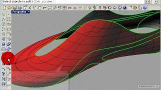 Sports shoe modeled in Rhino 40  Part 1 English [upl. by Airbmat582]