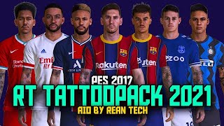 MEGA FACEPACK  TATTOO PACK FOR PES 2017 MICANO4U UPDATE FACE 2021 INCLUDE FACEPACK SHOPEE LIGA 1 [upl. by Araeic]