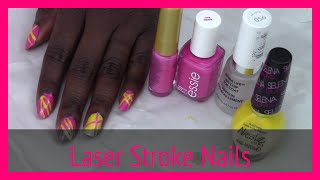 Laser Stroke Nails Tutorial  Moments of Beauty [upl. by Hermia]