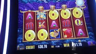 One Hundred Dollar Slot Machine Play Session  10 5 DRAGONS GOLD 2 Cent Denomination [upl. by Norrek684]