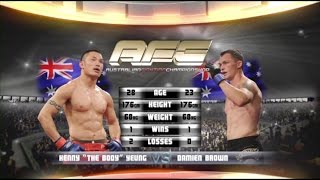 AFC 1 DAMIEN BROWN VS KENNY YEUNG [upl. by Ahras]