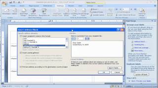 How to create Labels using Mail Merge in Microsoft Word 2007 [upl. by Anyzratak]