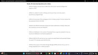 basic nodejs interview questions [upl. by Mcneely29]