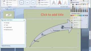 PowerPoint 2007 Tutorial 11 Using SmartArt [upl. by Ardnaskela]